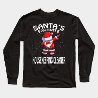 Santas Favorite Housekeeping Cleaner Christmas Long Sleeve T-Shirt